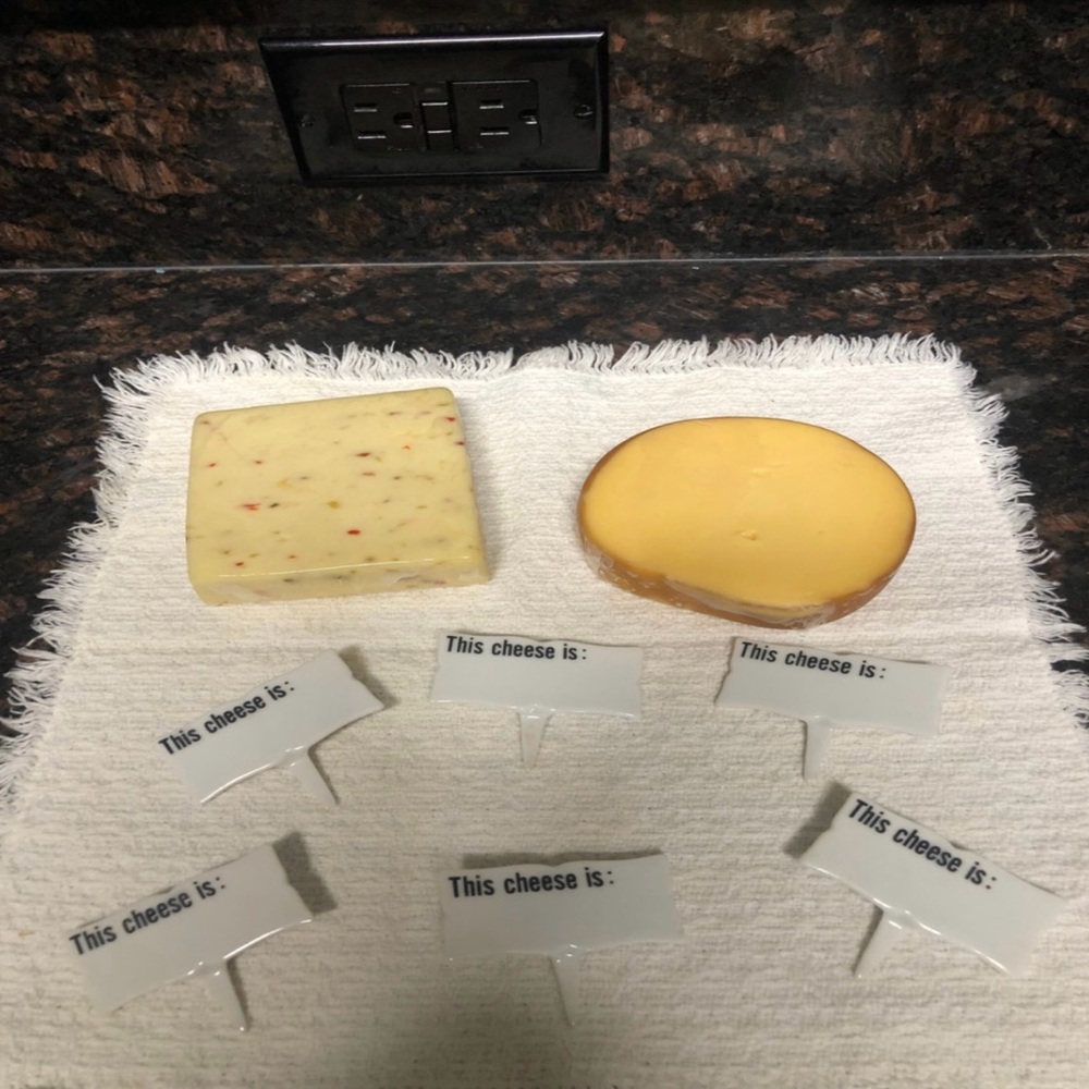 Vintage Ceramic Cheese Markers by The Shafford Company Set of 6 Japan